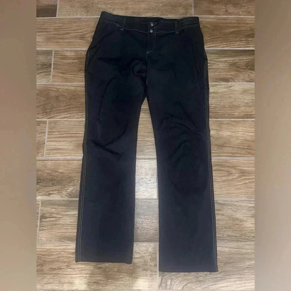 Kuhl Strattus Pants Womens Ripstop Drawstring Black Zip Pockets - Picture 1 of 4